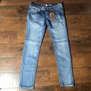 Antique Rivet Skinny Jeans with bling. Never worn!
